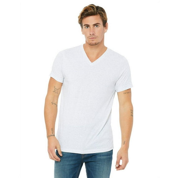 The Unisex Jersey Short-Sleeve V-Neck T-Shirt - ASH - XS