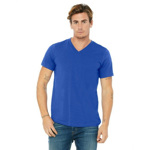 The Unisex Jersey Short-Sleeve V-Neck T-Shirt - TRUE ROYAL - XS