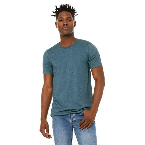 The Unisex Sueded T-Shirt - HTHR DEEP TEAL - S