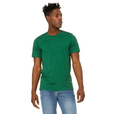 The Unisex Sueded T-Shirt - HTHR GRASS GRN - L
