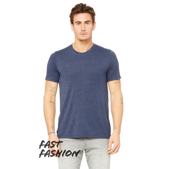 The Unisex Viscose Fashion T-Shirt - HEATHER NAVY - XS