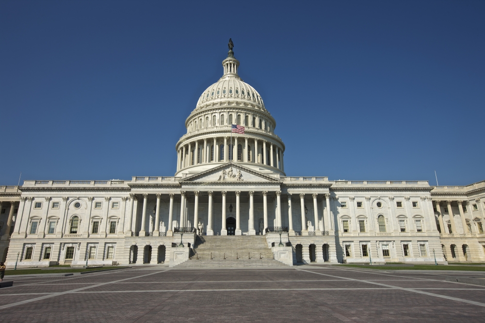 The United States Capitol building Washington DC USA Canvas Art - Terry MooreStocktrek Images (18 x 12)