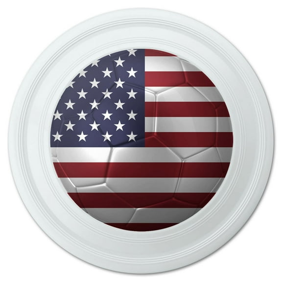 The United States Flag Soccer Ball Futbol Football Novelty 9" Flying Disc