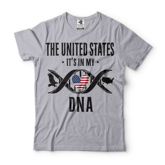 The United States It's In My DNA Shirt USA Shirt United States Patriotic Shirt American Gifts (Small Grey)