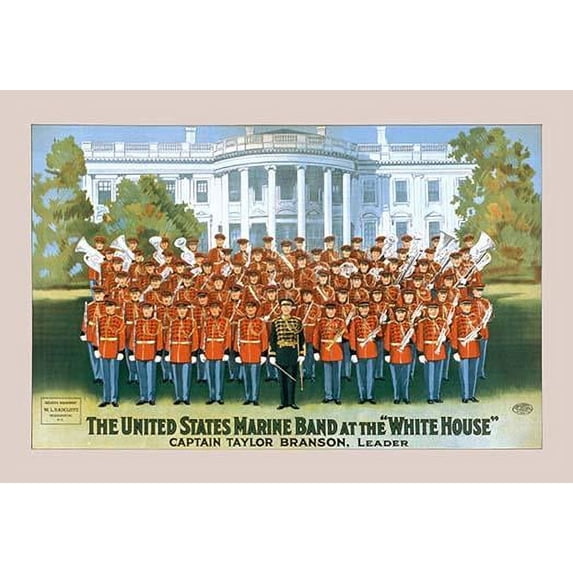 The United States Marine Band at the White House- Fine Art Canvas Print (20" x 30")