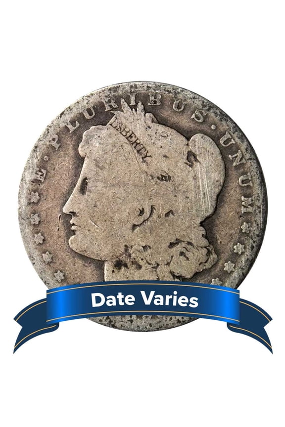 The United States Mint Morgan Silver Dollar, 90% Silver, 1 oz, Uncertified, Protective Packaging