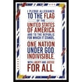 thumbnail image 1 of The United States Of America - Pledge Of Allegiance Wall Poster, 22.375" x 34", Framed, 1 of 2