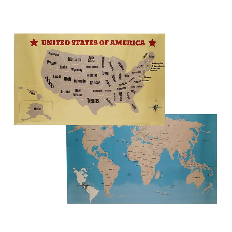 United States America World Scratch off Map Posters Homeschool Decor US Wall Art United States America World Scratch off Map Posters Homeschool Decor US Wall Art