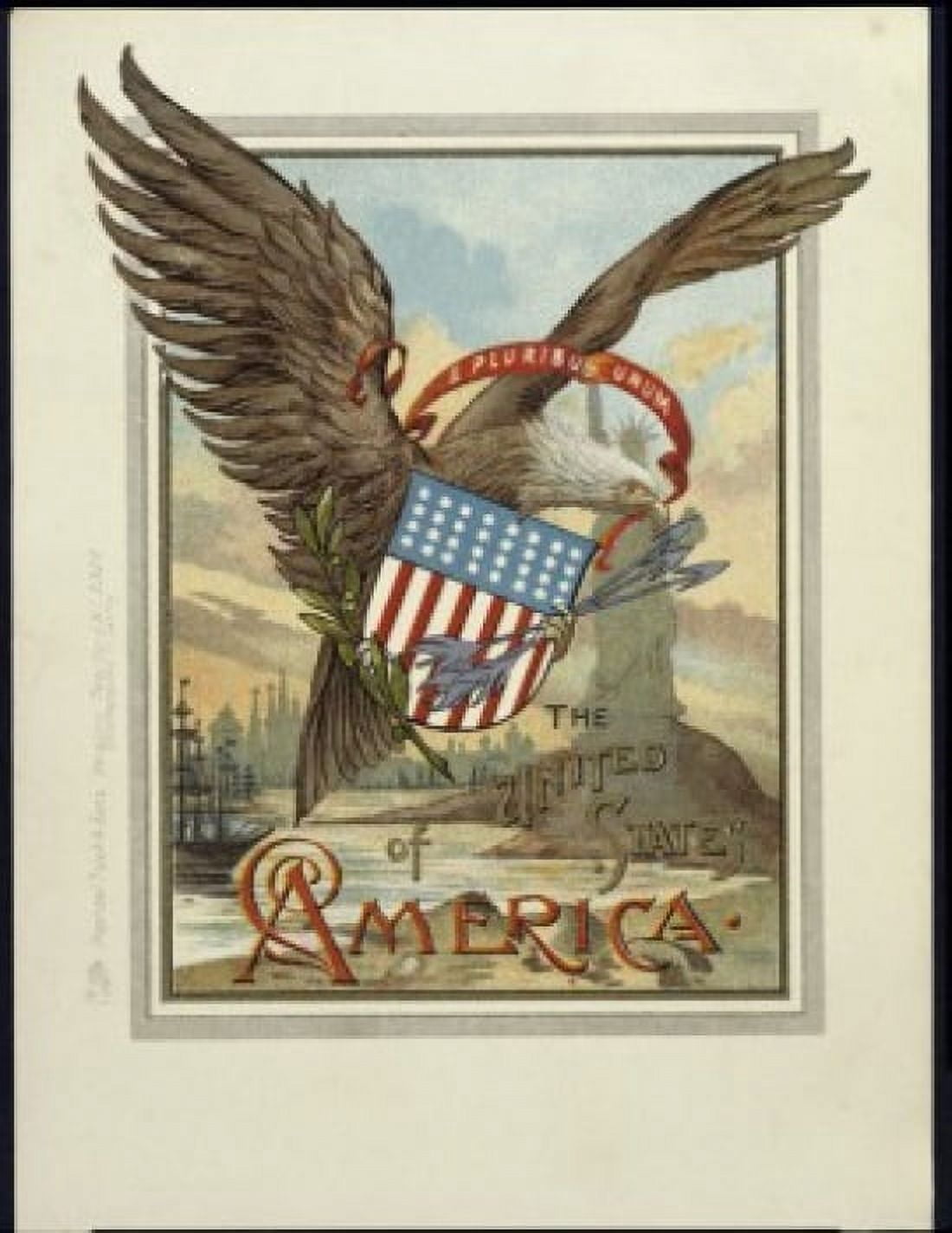 The United States of America Nostalgia Cards Canvas Art - (18 x 24)