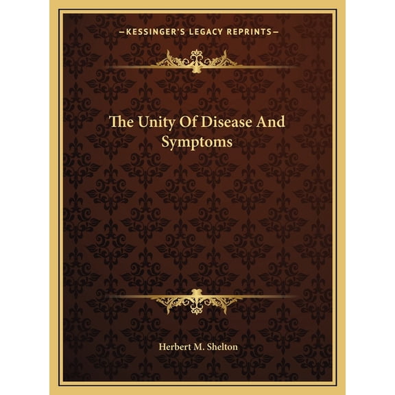 The Unity Of Disease And Symptoms (Paperback)