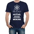 thumbnail image 1 of The Universe is Made from Protons, Neutrons, Electrons & Morons Men's Graphic T-Shirt | Funny Science & Humor Tee, 1 of 2