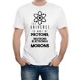 thumbnail image 1 of The Universe is Made from Protons, Neutrons, Electrons & Morons Men's Graphic T-Shirt | Funny Science & Humor Tee, 1 of 2