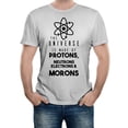 thumbnail image 1 of The Universe is Made from Protons, Neutrons, Electrons & Morons Men's Graphic T-Shirt | Funny Science & Humor Tee, 1 of 2