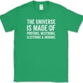 thumbnail image 1 of The Universe is made of Morons T-Shirt Funny Sarcastic Science Humor Novelty Tee - Green, 4XL, 1 of 1