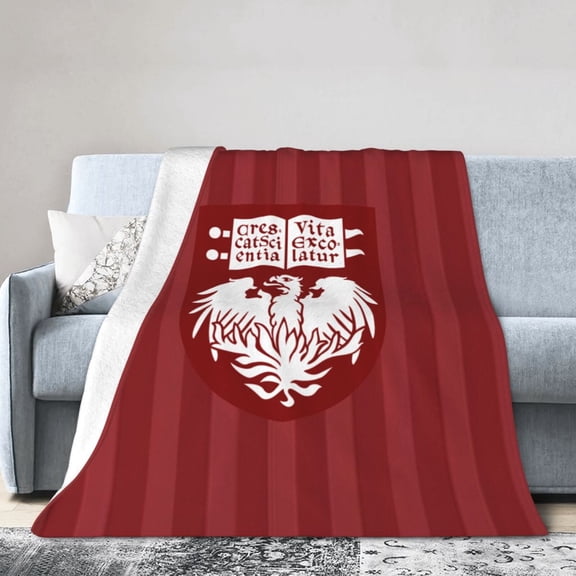 The University Of Chicago Ultra-Soft Micro Fleece Blanket Multi-Size Flannel Blanket