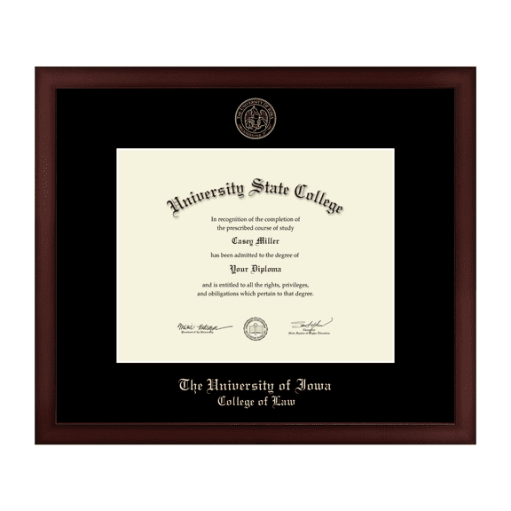Framerly - UI Law Diploma Frame with Black Mat