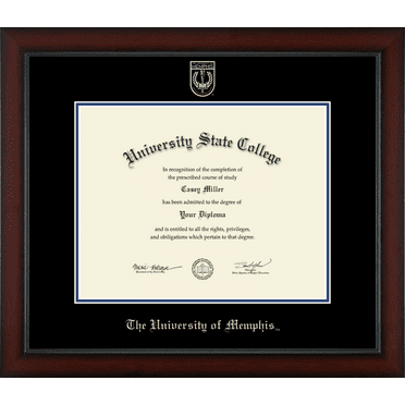 The University of Memphis Diploma Frame, Document Size 14" x 11"