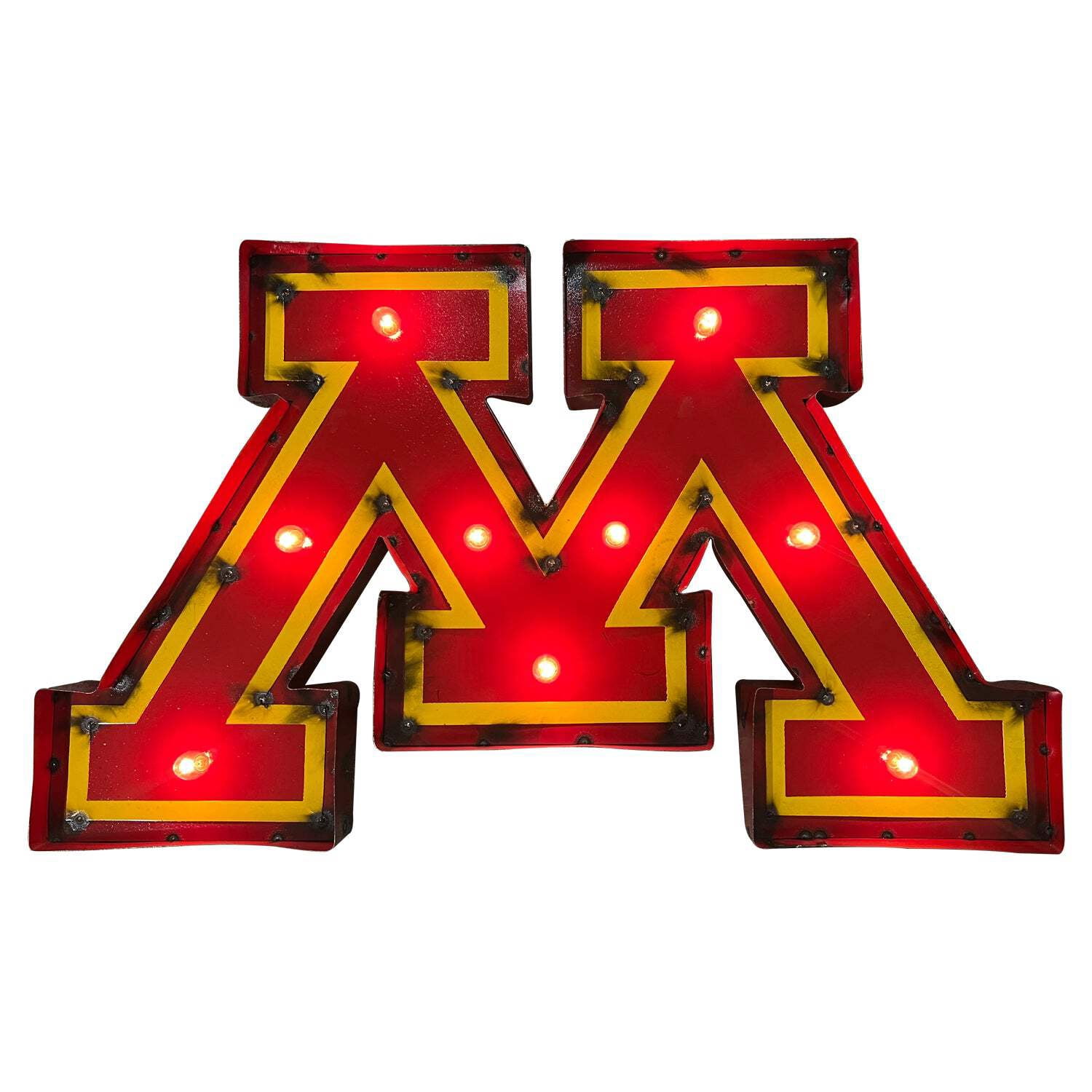 The University of Minnesota Gofer Lighted Recycled Metal Wall Decor