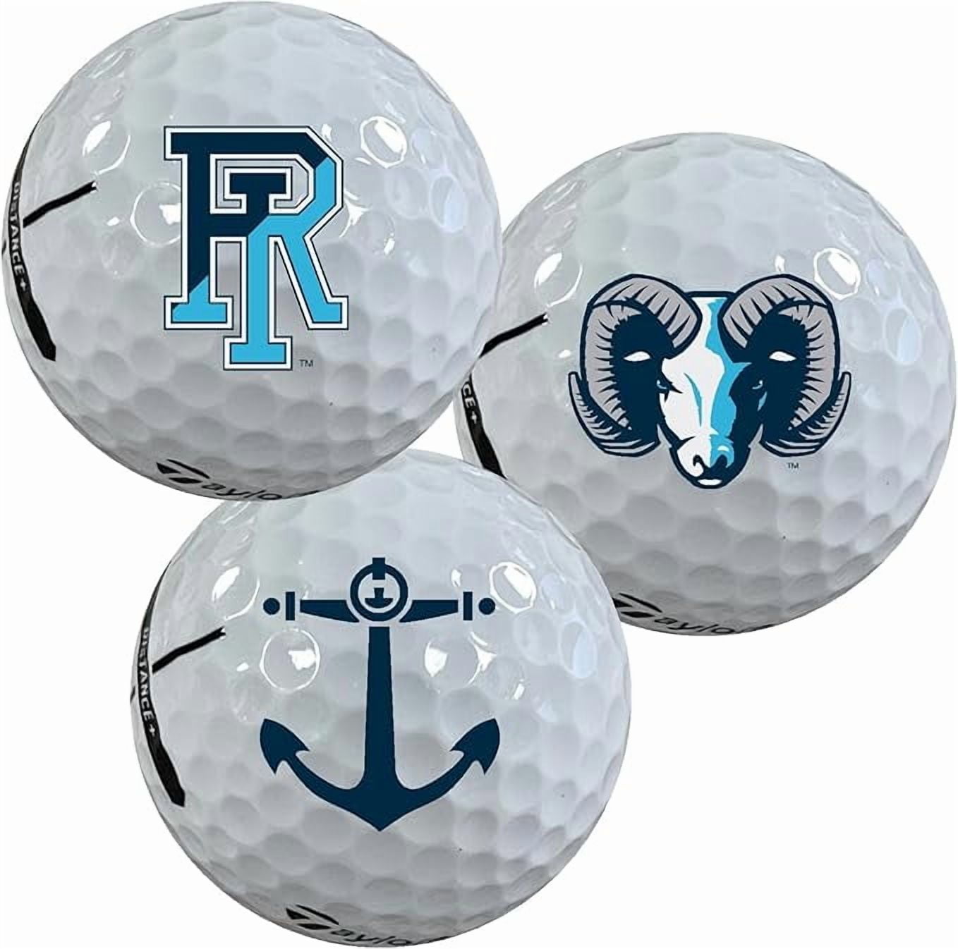 The University of Rhode Island Rams Logo Edition Officially Licensed NCAA Taylormade Distance+ Golf Balls 12-Pack (Dozen)