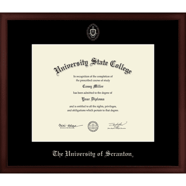 The University of Scranton Diploma Frame, Document Size 20" x 16"