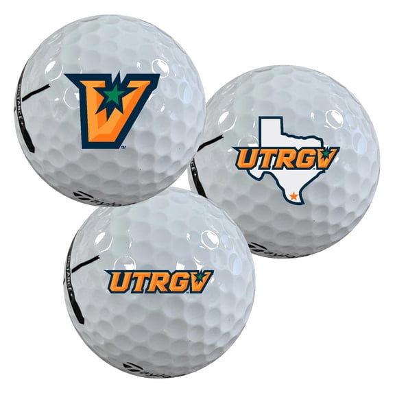 The University of Texas Rio Grande Valley Vaqueros Logo Edition Taylormade Distance+ Golf Balls 12-Pack (Dozen)