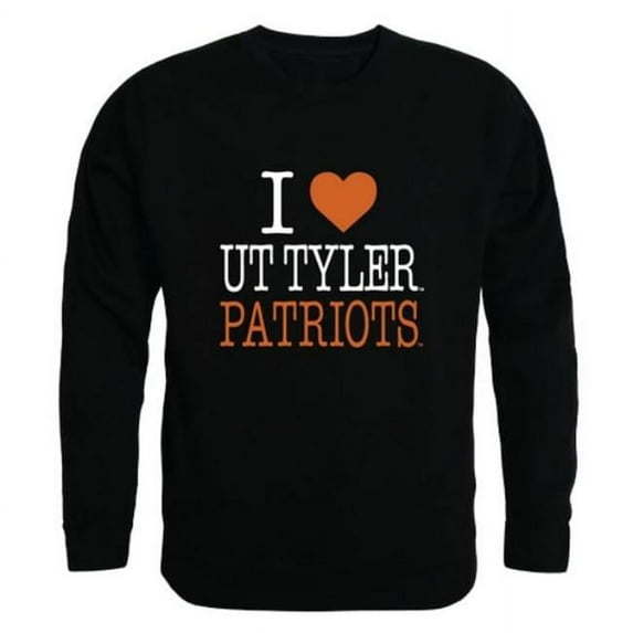 The University of Texas at Tyler Patriots I Love Crewneck Sweatshirt, Black - Small