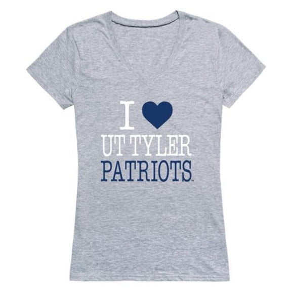 The University of Texas at Tyler Patriots I Love Women T-Shirt, Heather Grey - Medium