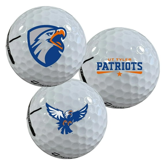 The University of Texas at Tyler Patriots Logo Edition Taylormade Distance+ Golf Balls 12-Pack (Dozen)