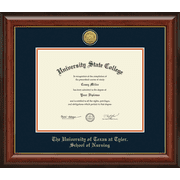 The University of Texas at Tyler School of Nursing Diploma Frame, Document Size 11" x 8.5"