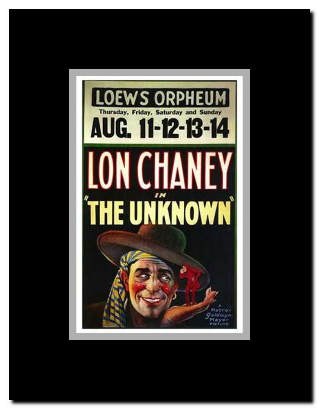 The Unknown Framed Movie Poster