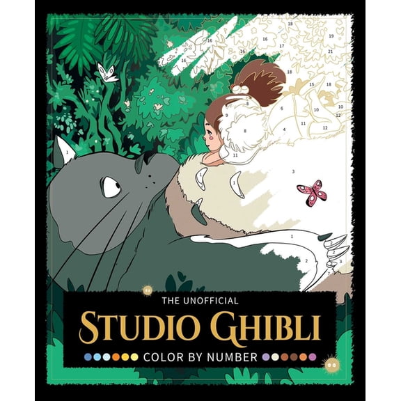 The Unofficial Studio Ghibli Color by Number Book, (Paperback)