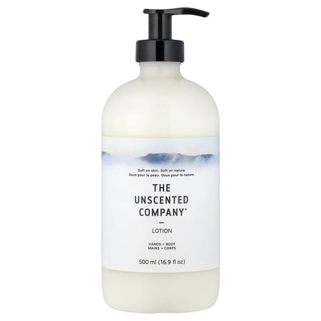 The Unscented Company Hands + Body Lotion, Fragrance Free, 16.9 fl oz (500 ml)