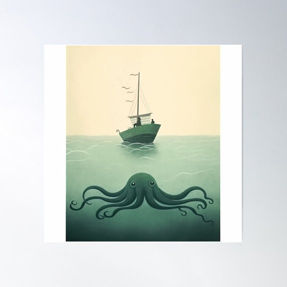The Unseen Observer Poster Wall Art, Modern Wall Decor For Living Room Bedroom, 17x17 UNFRAMED