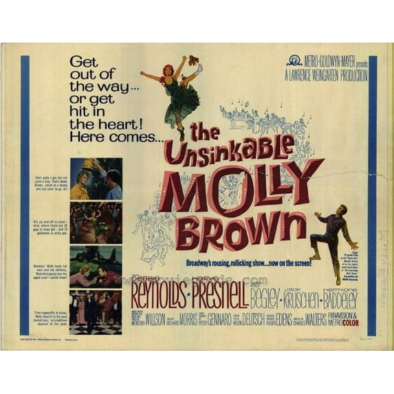 The Unsinkable Molly Brown Movie POSTER 22" x 28" Style A