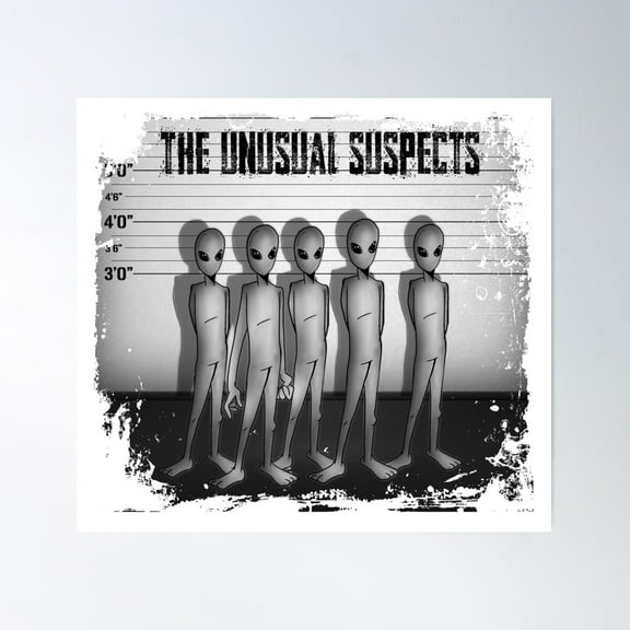 The Unusual Suspects Poster Wall Art, Modern Wall Decor For Living Room Bedroom, 24x24 UNFRAMED