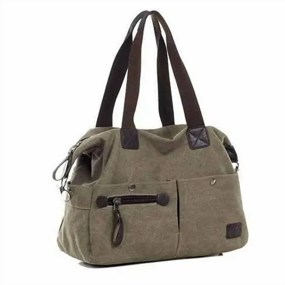 The Uptown Journey Canvas Hand Bag With Free Rfid Blocker Wallet - Boutique Blue