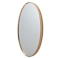 thumbnail image 1 of The Urban Port 35 Inch Oval Hanging Accent Wall Mirror with Metal Frame, Matte Gold, 1 of 6