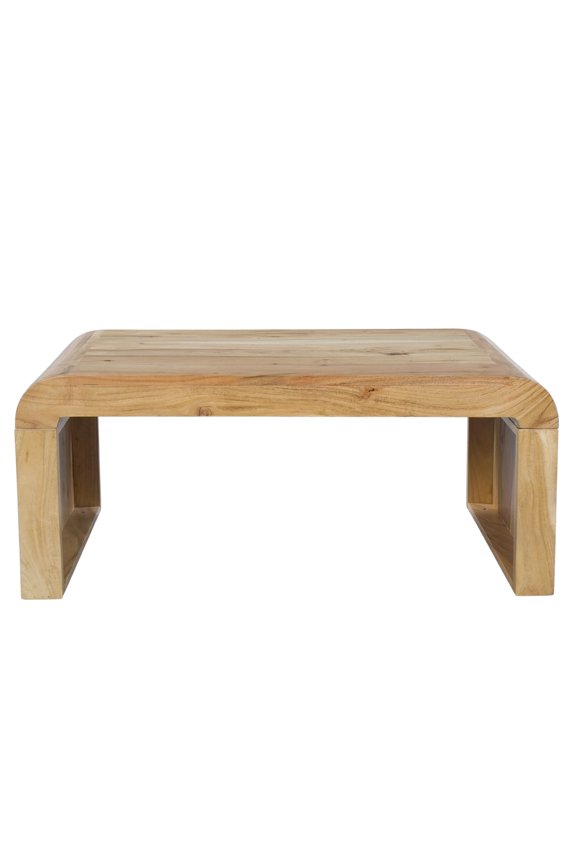 Cascade 36 Inch Coffee Table-Handcrafted Natural Acacia Wood