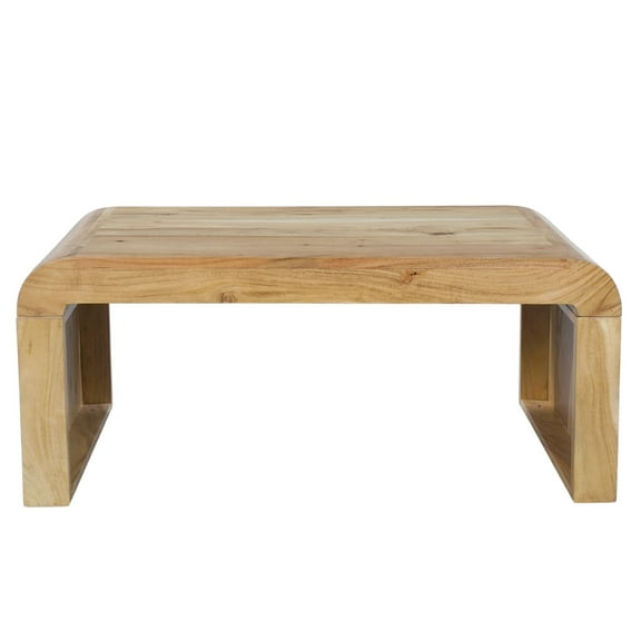 Cascade 36 Inch Coffee Table-Handcrafted Natural Acacia Wood