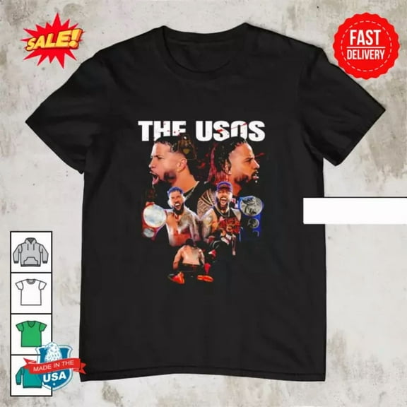 The Usos 2025 WWE Classic T Shirt S-5XL ,Black Color,Size XL