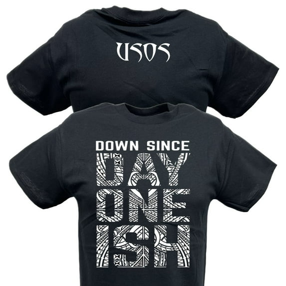 The Usos Down Since Day One Ish Mens Black T-shirt 4XL