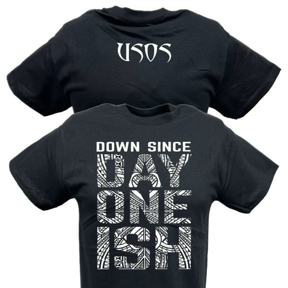 The Usos Down Since Day One Ish Mens Black T-shirt L