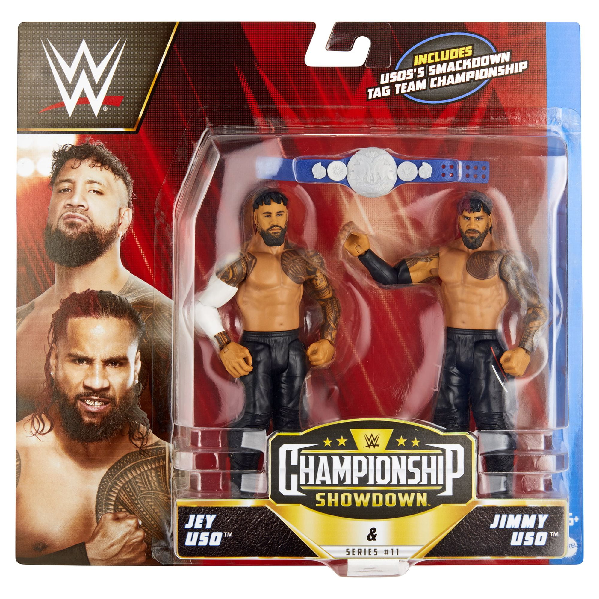 The Usos (Jey Uso & Jimmy Uso) - WWE Showdown 2-Packs 11 Mattel WWE Toy ...