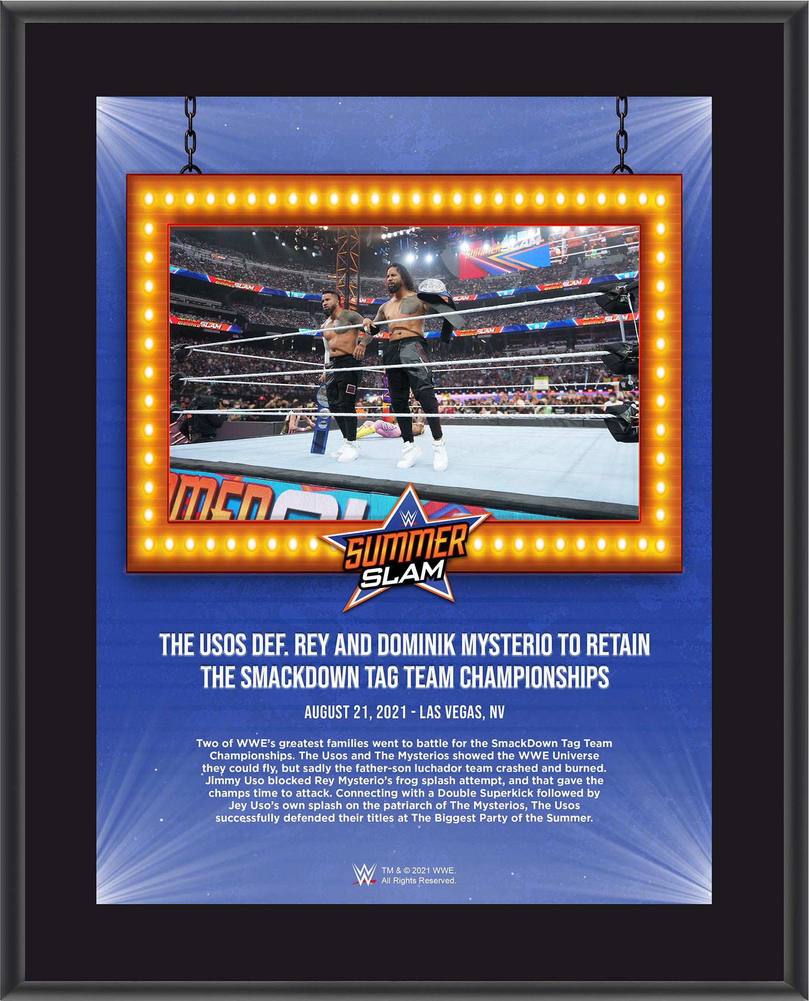 The Usos World Wrestling Entertainment 10.5" x 13" 2021 SummerSlam
