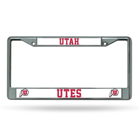 The Utes of Utah Chrome Metal Automotive License Plate Frame