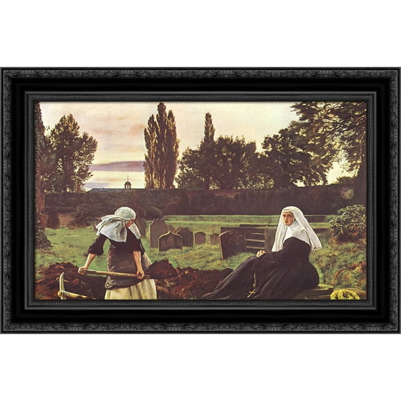The Vale Of Rest 24x19 Black Ornate Wood Framed Canvas Art by Millais, John Everett