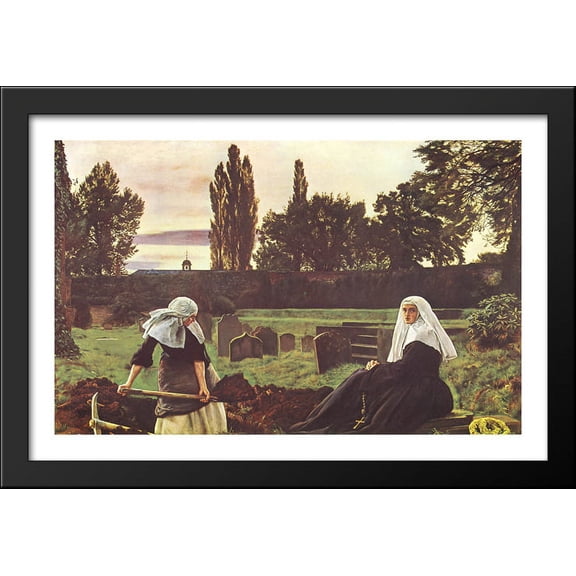 The Vale Of Rest 40x26 Large Black Wood Framed Print Art by John Everett Millais