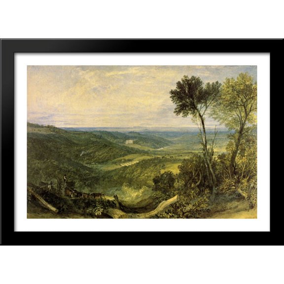 The Vale of Ashburnham 40x28 Large Black Wood Framed Print Art by Joseph Mallord William Turner