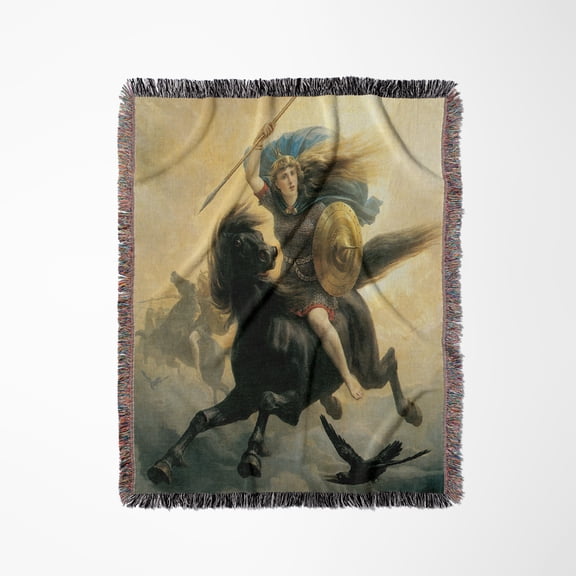The Valkyrie By Peter Nicolai Arbo, Woven Blanket