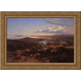 thumbnail image 1 of The Valley of Mexico from the Santa Isabel Mountain Range 24x18 Gold Ornate Wood Framed Canvas Art by Jose Maria Velasco Gomez, 1 of 2